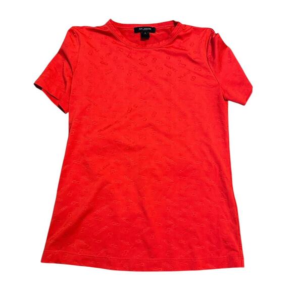 Red St John Logo T Shirt Size XS Women - Picture 8 of 8